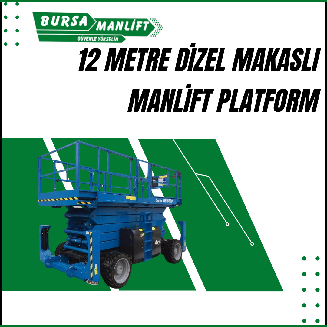12 metre dizel makaslı manlift