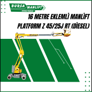 16 metre eklemli manlift platform Z 4525J RT DIESEL 1