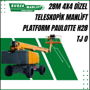 28m 4x4 dizel teleskopik manlift platform paulotte h28 tj o 1