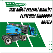 16m akulu eklemli manlift platform sinoboom ab14ej